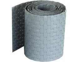 workingHOUSE Polyrotan Privacyschermen voor Dubbelstaafmathekwerk - Weerbestendige Strips voor Schutting, Balkon en Terras - Onderhoudsvrij en Eenvoudig te Installeren - 255 cm x 19 cm (Lichtgrijs)
