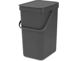Brabantia Sort & Go poubelle 12 litres - Dark Grey