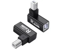 SinLoon USB 2.0 Type B Printer Adapter 90 Degree Type B Male to Female Converter MIDI Extender USB 2.0 Printer Jack - ShopVlot