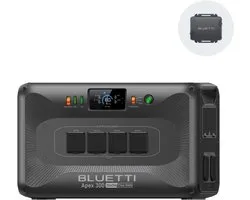 BLUETTI Apex 300 zonnegenerator, 2764,8 Wh/6000+ cycli met 6 stopcontacten 3840 W (7680 W piek) + 12 kW bypass, modulair energiesysteem voor thuis, camper en noodgevallen