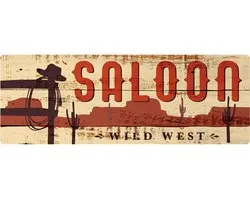 Signs USA - retro wandbord - dibond - Saloon - 55 x 20 cm