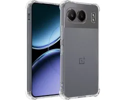 Hoesje - Geschikt voor OnePlus Nord 4 - Sterk & Shockproof - Siliconen Shock Case - Hoes Cover - Telefoonhoes - Transparant