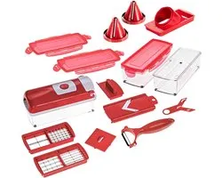 Nicer Dicer Smart Snij- en raspsysteem, 16-delige set, juliene-snijder, actieprijs