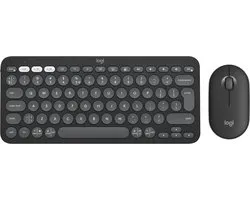 Logitech Pebble 2 Combo - Draadloos Toetsenbord en Muis combinatie - Qwerty US - Graphite