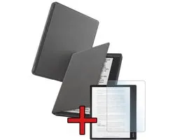 Étui compatible avec Kobo Elipsa 2E - Avec protection d'écran - Étui de protection de luxe pour liseuse - Housse de livre - Gris