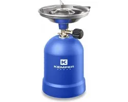 Kemper Gaskooktoestel 1200 Watt - met windbescherming - blauw