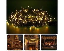 Cheqo® Clusterverlichting Warm Wit - 576 LED Lampjes - Lichtfuncties Met Geheugen - Energiezuinige LED's - Binnen En Buiten Gebruik - IP44 Beschermwaarde - Kerstboomverlichting - Kerstverlichting - Kerstlampjes