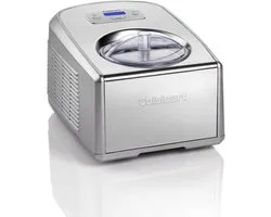 Cuisinart ICE100E Ice Cream & Gelato Professional Ice Maker, 1.5L Content, Stainless Steel, 2 Mixing Arms [Ice Cream/Italian Ice Cream], Professional Compressor System