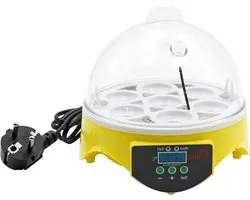 Gevogelte Incubator - Automatische Broedmachine - Ei Uitbroeden - Digitale Temperatuurregeling - Voor 7 Eieren - Wit