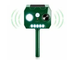Répulsif pour chats - Répulsif pour animaux - Étanche - Protection 120° - Entièrement à énergie solaire - Répulsif pour souris - Effaroucheur de chats - Répulsif ultrasonique pour chats - Avec Capteur de Mouvement