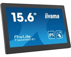 iiyama T1624MSC-B1 beeldkrant Interactief flatscreen 39,6 cm (15.6) IPS 450 cd/m² Full HD Zwart Touchscreen 24/7