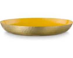 Pip Home - Serveerschaal - Emaille - Licht Geel - Ø 40 cm
