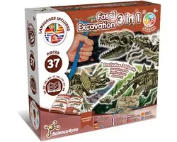 Science4you - Fossil Excavation 3 in 1 - Toy For Kids (9 Languages)