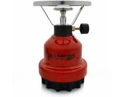 Camping - kookpit/kookstel - met gasbrander - rood - 670 gram