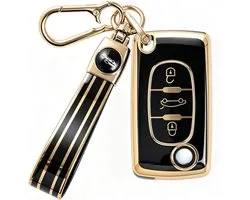 Autosleutel Cover Compatibel met Citroen C1 C2 C3 C4 C5 C6 C8 Picasso Berlingo Peugeot 206 207 307 308 407 408 2008 - Homevero