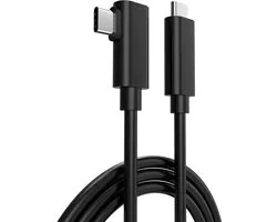 90 graden USB C naar USB C 3.2 Gen 1 kabel - opladen en data overdracht - Sony Alpha 1 A7C A7SIII A7RIV A7III A7RIII Canon EOS R5 R6 R RP G5X Mark II G7X Mark III Fuji XT3 XT4 - 5Gbps/3A