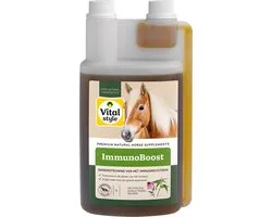 VITALstyle Immunoboost - Paarden Supplement - Dé Positieve Invloed Op Het Immuunsysteem - Met Vitamine B, C & E - 1 L