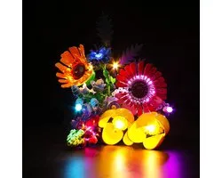 Led-lichtset voor 10313 iconen, wildbloemenboeket (geen Lego-model), decoratieverlichtingsset voor wilde bloemenboeket, kunstbloemen, Valentijnsdagcadeau voor volwassenen, unieke huisdecoratie