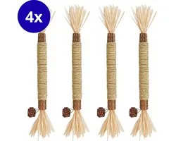 Bâtons Matatabi pour Chats - 4 pièces - Jouets pour chats 100% naturels et comestibles - speelgoed à l'herbe à chat