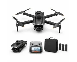 Gloovon® - GPS Drone Full HD - 3 Accu's & Scherm Controller - 360° Obstakelvermijding - Borstelloze Motoren - 90 Min Vliegen - Zwart