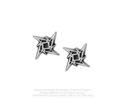 Alchemy Metallica - Ninja Star Stud oorbellen - Zilverkleurig