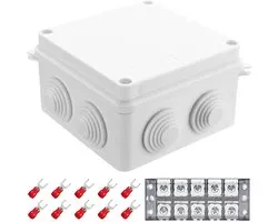 ABS Plastic Waterproof Dustproof Junction Box 100x100x70mm (3.9x3.9x2.8in) IP55 Electronic Outdoor Project Enclosure - ShopVlot