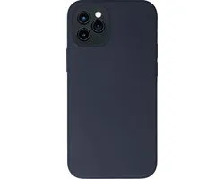 BMAX Siliconen hard case hoesje geschikt voor Apple iPhone 12 Pro Max / Hard Cover / Beschermhoesje / Telefoonhoesje / Hard case / Telefoonbescherming - Midnight Blue/Donkerblauw