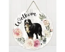 Welkom - Berner Sennen | Muurdecoratie - Bordje Hond