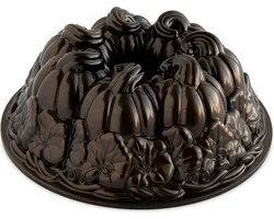 Tulband Bakvorm "Pumpkin patch bundt" - Nordic Ware | Fall Harvest Bronze