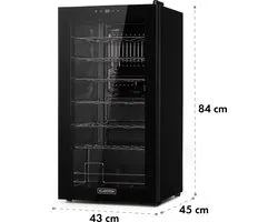 Cave à Vin Klarstein Shiraz 28 Uno - 74 Litres - 28 Bouteilles - Panneau de commande tactile - 5-18°C - Zwart