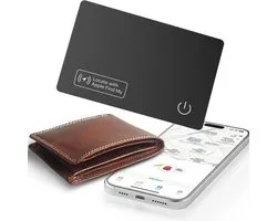 Smart Tracker Card – Wallet Tracker – Werkt met Apple Find My – Oplaadbaar – Zwart