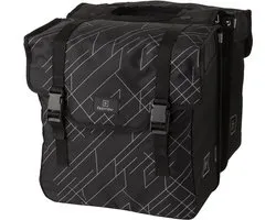 Fastrider Dex Dubbele Fietstas - 36 liter - Zwart/Grijs - Gerecyceld en waterafstotend Polyester