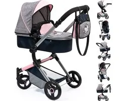 Bayer Design - Poppenwagen Neo Vario - Grijs met vlinder