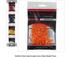 Golfers Club stap hoogte tees, Step Height Tees - geel 25 mm
