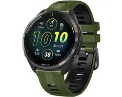 Stravo 22mm Siliconen Horlogebandje Bandje voor Garmin Forerunner 970 / Forerunner 965 (solar) / Forerunner 955 (solar) / Forerunner 945 / Forerunner 935 / Descent G1 / Descent G2 / Fenix 6 / 5 – Inclusief montage- en demontagetool - Groen / zwart