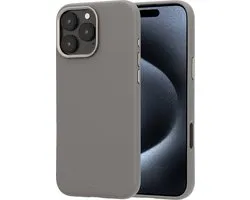 Valenta - Backcover iPhone 16 Pro Max - Magsafe Hoesje Grijs - Eco Leer - Style