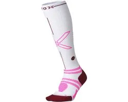 STOX Running Compressie Sokken Dames - wit roze- maat 36-38