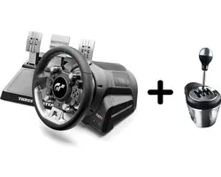 Thrustmaster T-GT II - Volant de course à 3 Pédales + Manette de vitesse de Gaming TH8A - PS5, PS4, PC