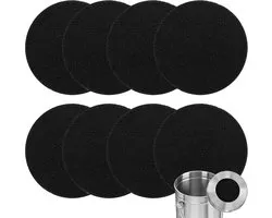 8 stuks - Actieve koolstoffilters - Compostable filter pads - Keukencompostbakfilters - Filters voor keukencompostbakken - Filter - Geactiveerde Koolstoffilters - voor compostbak, voedselgeurfilter en keukenafvalverwerking - 17*0.5 cm - zwart