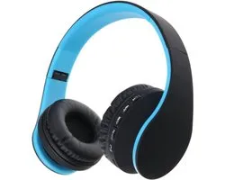 StayPowered Bluetooth Koptelefoon - HiFi Geluid voor Een Ongekende Muziekbeleving - Draadloos of Bekabeld - Ingebouwde Microfoon - Micro-SD en FM-Radio - Comfortabele Memory Foam Oorkussens - Zwart/Blauw - Levering Sneller dan Aangegeven!