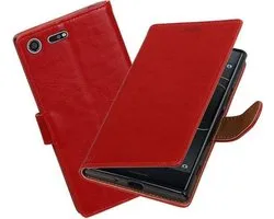 BestCases.nl Sony Xperia XZ Premium Pull-Up booktype hoesje Rood