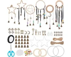 DIY Heksen Klokken Kit - Sterringen Wind Chimes - Buitenshuis Heksen Decor - Heks Bells voor Deurknop - Heks Craft Beginners