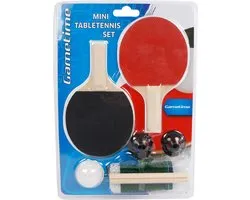 Gametime Set de tennis de table Mini 16 X 9 Cm Zwart/ rouge 4 pièces