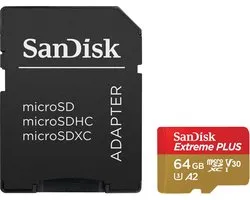Sandisk Micro SD Memory Card with Adaptor Western Digital SDSQXBU-064G-GN6MA