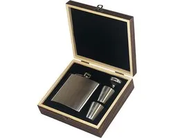 Heupfles Sportvissen - Luxe Set - RVS - Gegraveerd - Selbraehouse Scotland
