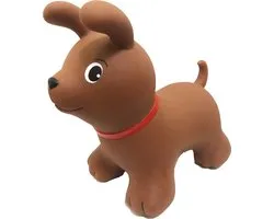 JUMPY Hond bruin - Hopper 100 kg belastbaar - Speelgoed Skippybal - Skippy Dieren - Skippybal Haas - Kinderspeelgoed - Speelgoed 12 maanden - Inclusief Pomp - Tot 100 kg Gewicht - Skippy bal - Cadeau kind - voedselveilige materialen