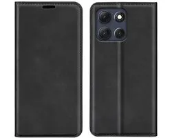 MobyDefend Hoesje - Geschikt voor Motorola Moto G86 - Luxe Wallet Bookcase (Magnetische Sluiting) - Zwart