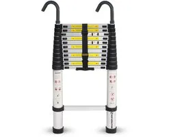 NORTHERN STONE Telescopische ladder 3,8 m 3,2 m multifunctionele aluminium lot-ladder uitschuifbaar, inklapbaar en - ShopVlot