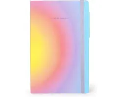 Legami - My Notebook, Aura, Special Edition, Large, White Leaf Notebook, Made of FSC Certified Paper, 192 pages, Softcover, Elastic Band Closure, 17 x 24 cm