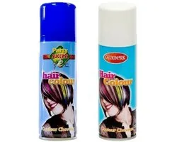 Goodmark Peinture capillaire Carnaval - spray capillaire - couleurs blanc et bleu - 125 ml par flacon - colorer